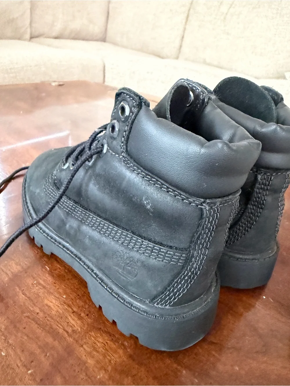 Timberland Kids Black Lace-Up Boots